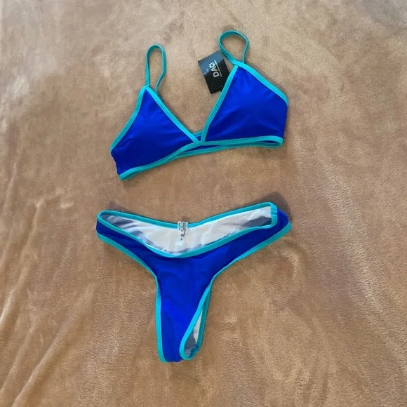 Daci Bikini Aqua top and Brazilian bottom size M - Picture 1 of 3